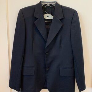 Custom silk blend Navy Blue Suit